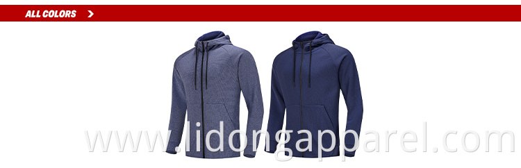 Outdoor Good Looking Design Fashionable/Last Design Adult Unisex Plain Hoodie Hooded Jacket Men's Zip Up Hoodie